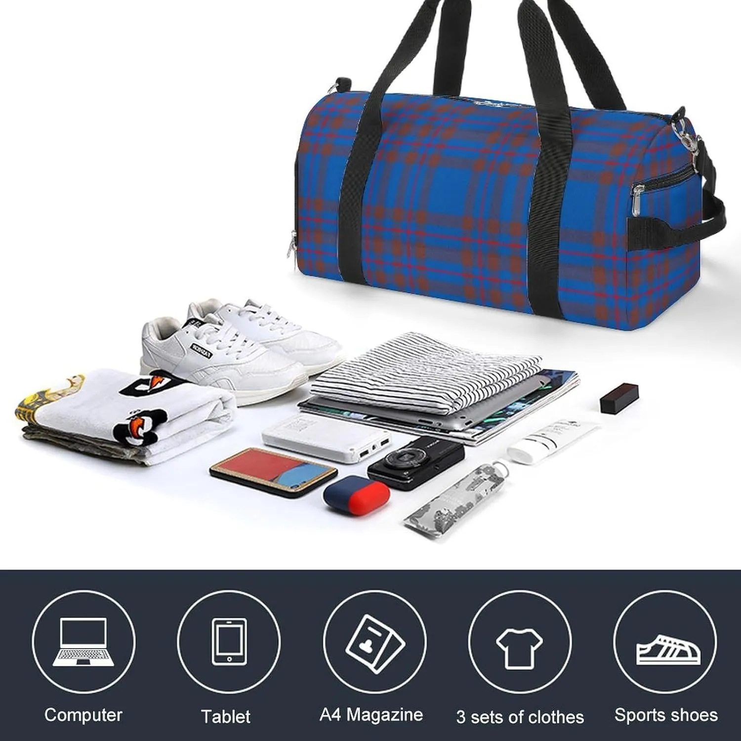 Clan MacArthur Arthur Portable Large Capacity Fully Printed Fitness Bag Unisex