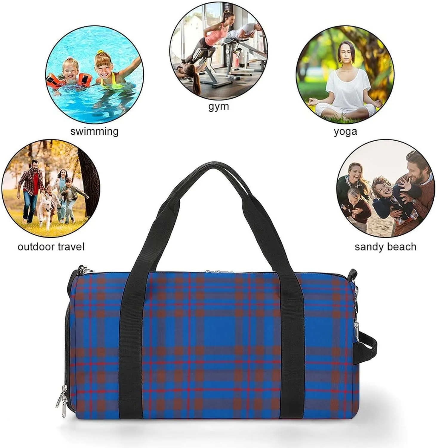 Clan MacArthur Arthur Portable Large Capacity Fully Printed Fitness Bag Unisex