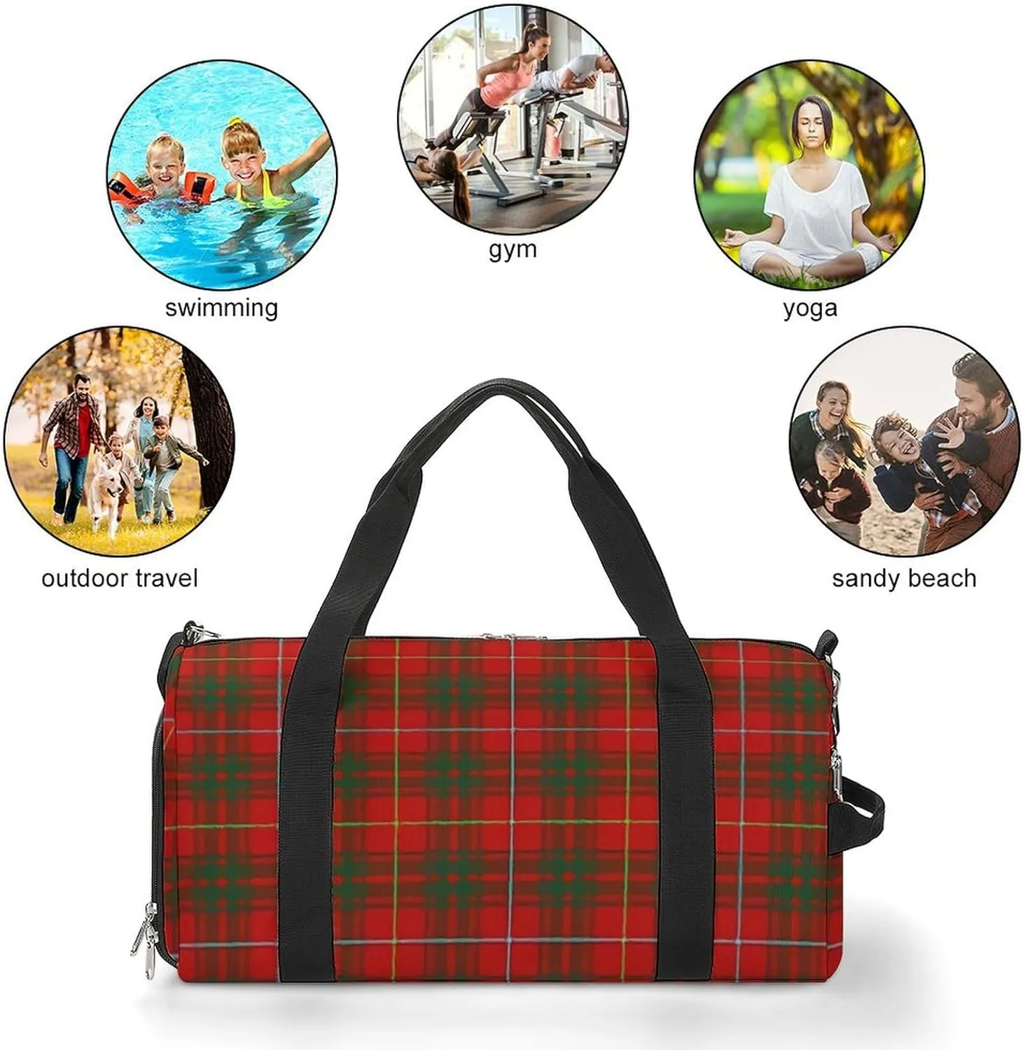 Clan MacArthur Arthur Portable Large Capacity Fully Printed Fitness Bag Unisex
