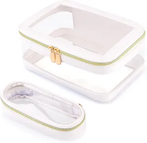 Clear Makeup Bag Cosmetic Travel Bag With Double Sided Zipper Waterproof Toiletry Bag for Women Business or Personal Travel Essentials