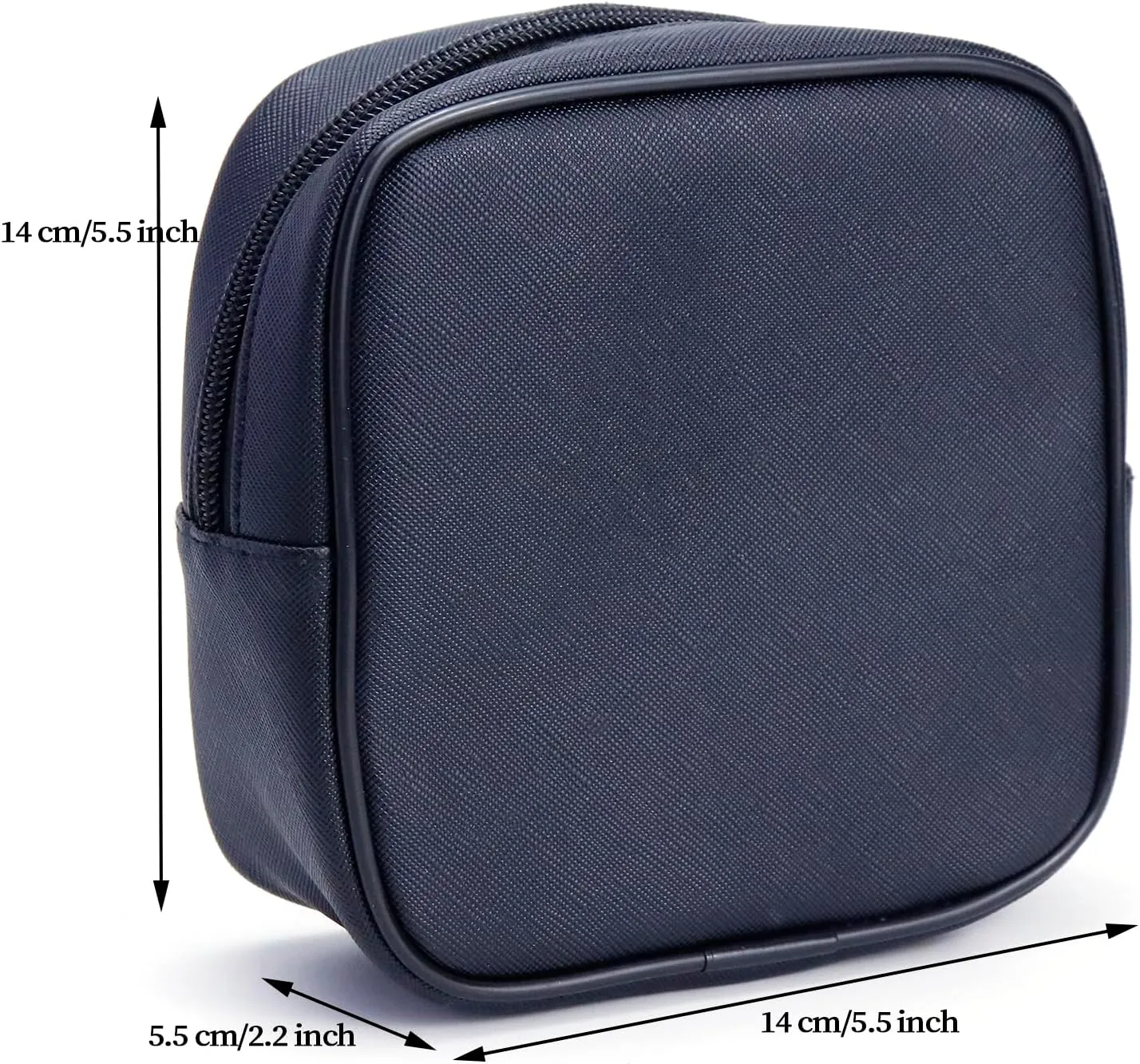 Clear Makeup Bag Travel Cosmetic Case Transparent Toiletry Bag with Zipper, Portable Make Up Organizer Traveling Compact Car Bag for Essentials (Black)