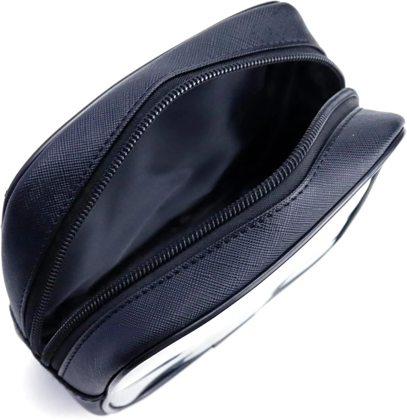 Clear Makeup Bag Travel Cosmetic Case Transparent Toiletry Bag with Zipper, Portable Make Up Organizer Traveling Compact Car Bag for Essentials (Black)
