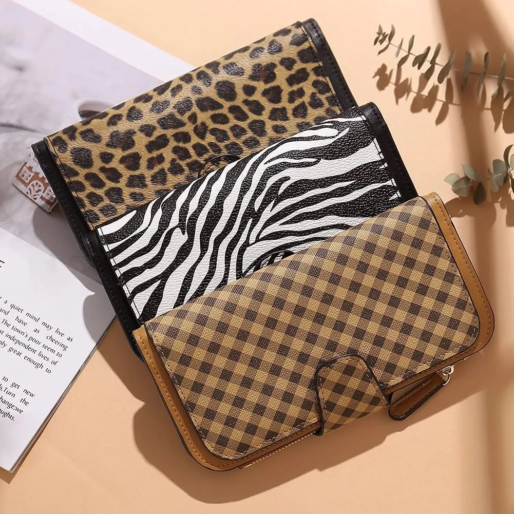 CLUCI Women Wallet Leather RFID Blocking Designer Trifold Card Holder Ladies Clutch with ID Window
