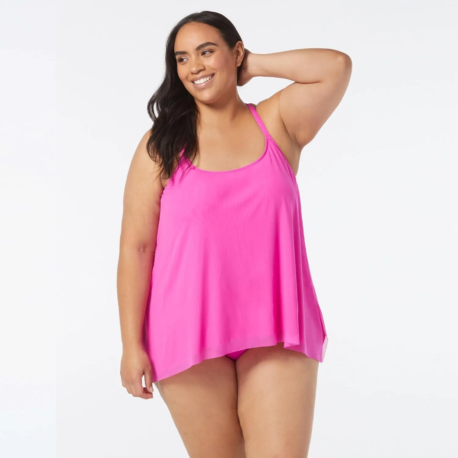 COCO REEF Current Bra Sized Mesh Layer Underwire Tankini Top — Women's Swim Suit Top