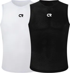 Coconut Ropamo CR 2 Pack Men's Cycling Base Layer Vests Quick Dry Bike Tank Top Breathable Bike Riding Undershirt