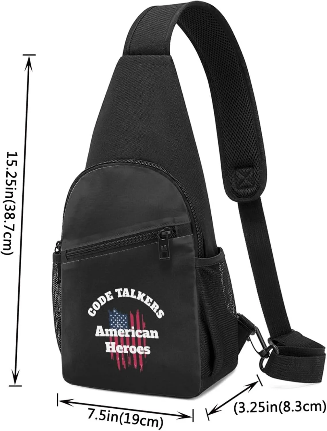 Code Talkers American Heroes Unisex Chest Bag Lightweight Crossbody Shoulder Bag Travel Pocket