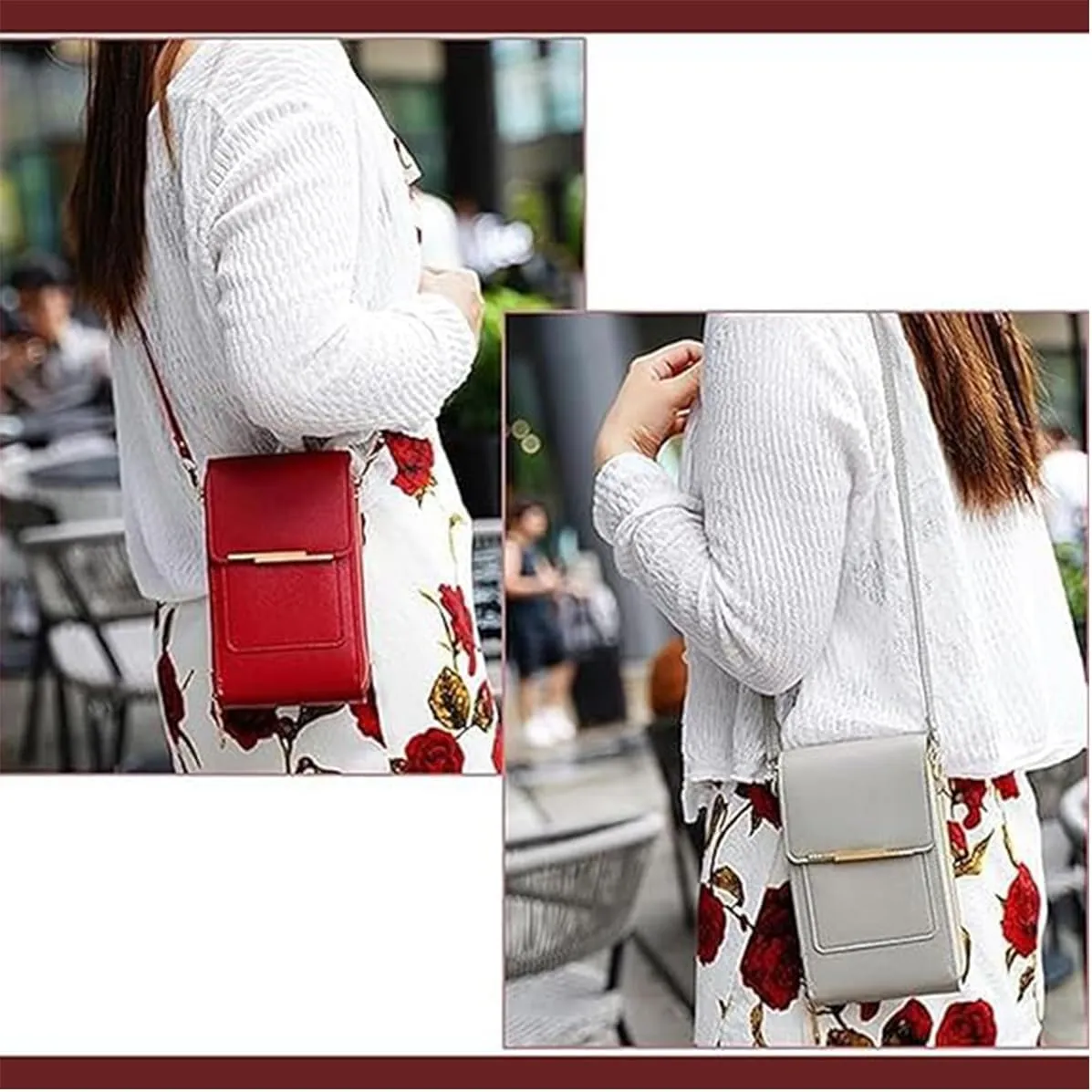 Coincidem Bag, Coincidem Anti-Theft Leather Bag, Multi-Compartment Touch Screen Phone Bag,PU Leather Crossbody Bag Purse