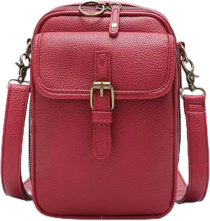 Collaboraten1 Crossbody Leather Bag, Purse Vintage Mini Messenger Bag, Anti-Theft, Multi-Slot Large Capacity Bag