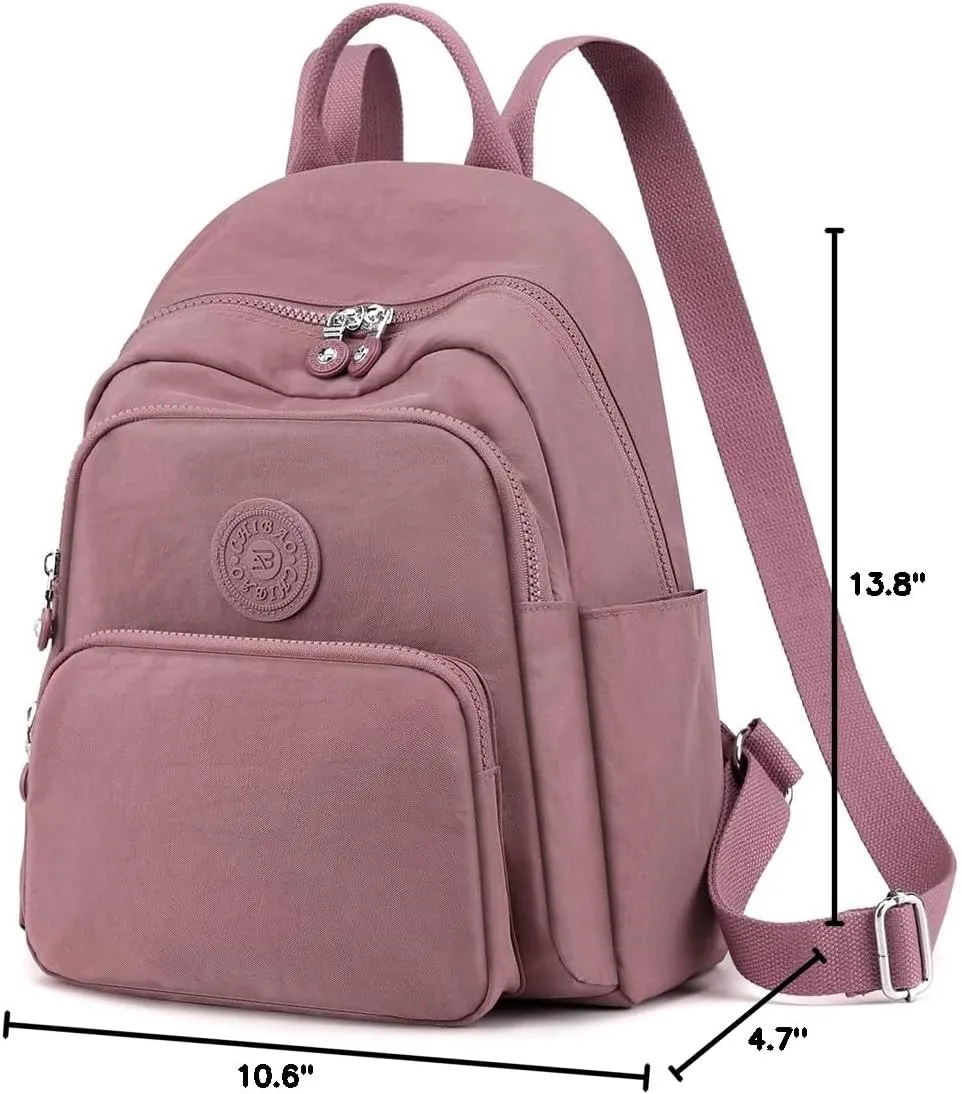 Collsants Small Nylon Backpack for Women Mini Backpack Purse Ladies Fashion Backpack Small Travel Bag Daypack(black)