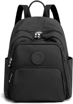 Collsants Small Nylon Backpack for Women Mini Backpack Purse Ladies Fashion Backpack Small Travel Bag Daypack(black)