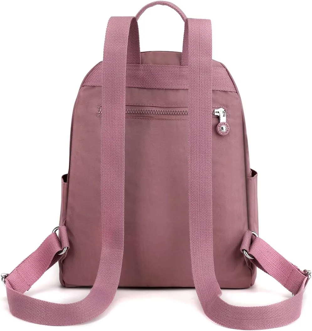 Collsants Small Nylon Backpack for Women Mini Backpack Purse Ladies Fashion Backpack Small Travel Bag Daypack(red)