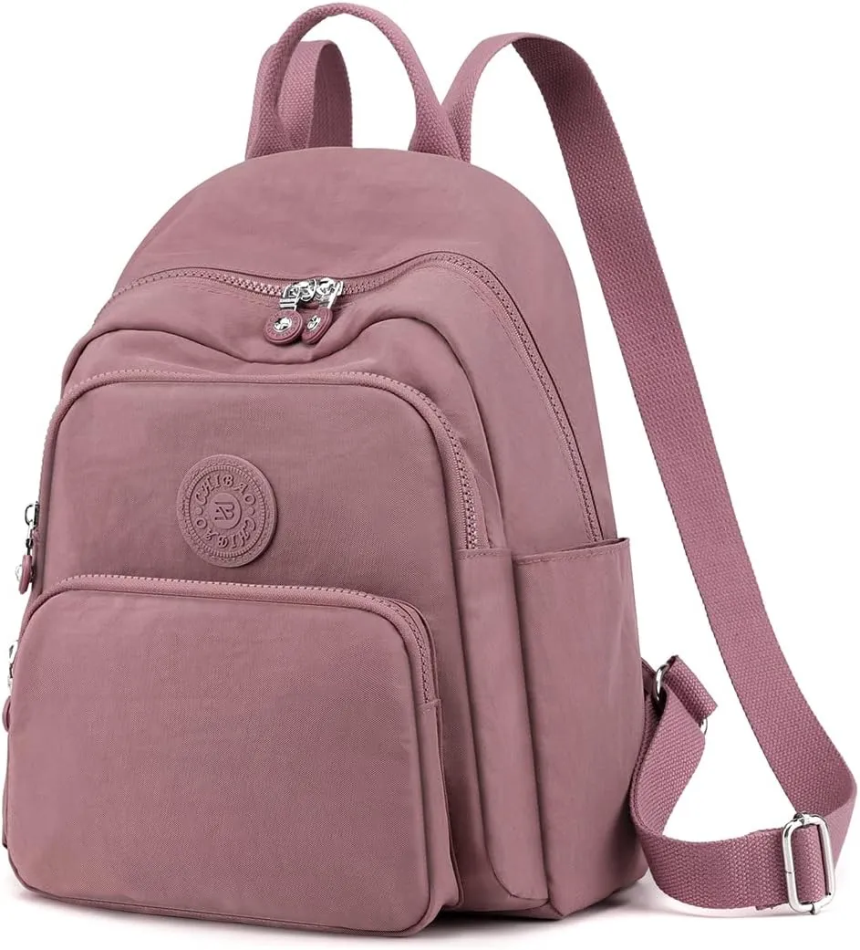 Collsants Small Nylon Backpack for Women Mini Backpack Purse Ladies Fashion Backpack Small Travel Bag Daypack(red)
