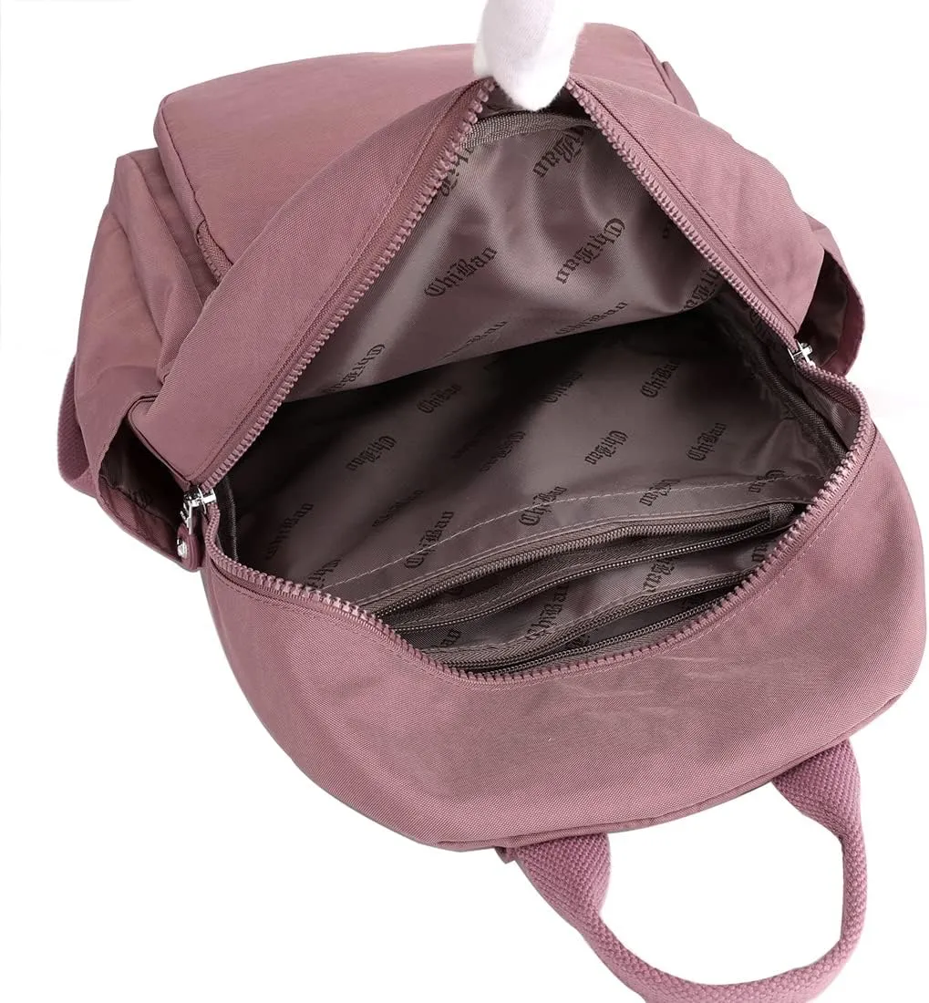 Collsants Small Nylon Backpack for Women Mini Backpack Purse Ladies Fashion Backpack Small Travel Bag Daypack(red)
