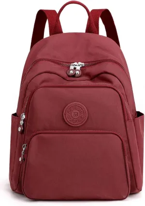 Collsants Small Nylon Backpack for Women Mini Backpack Purse Ladies Fashion Backpack Small Travel Bag Daypack(red)