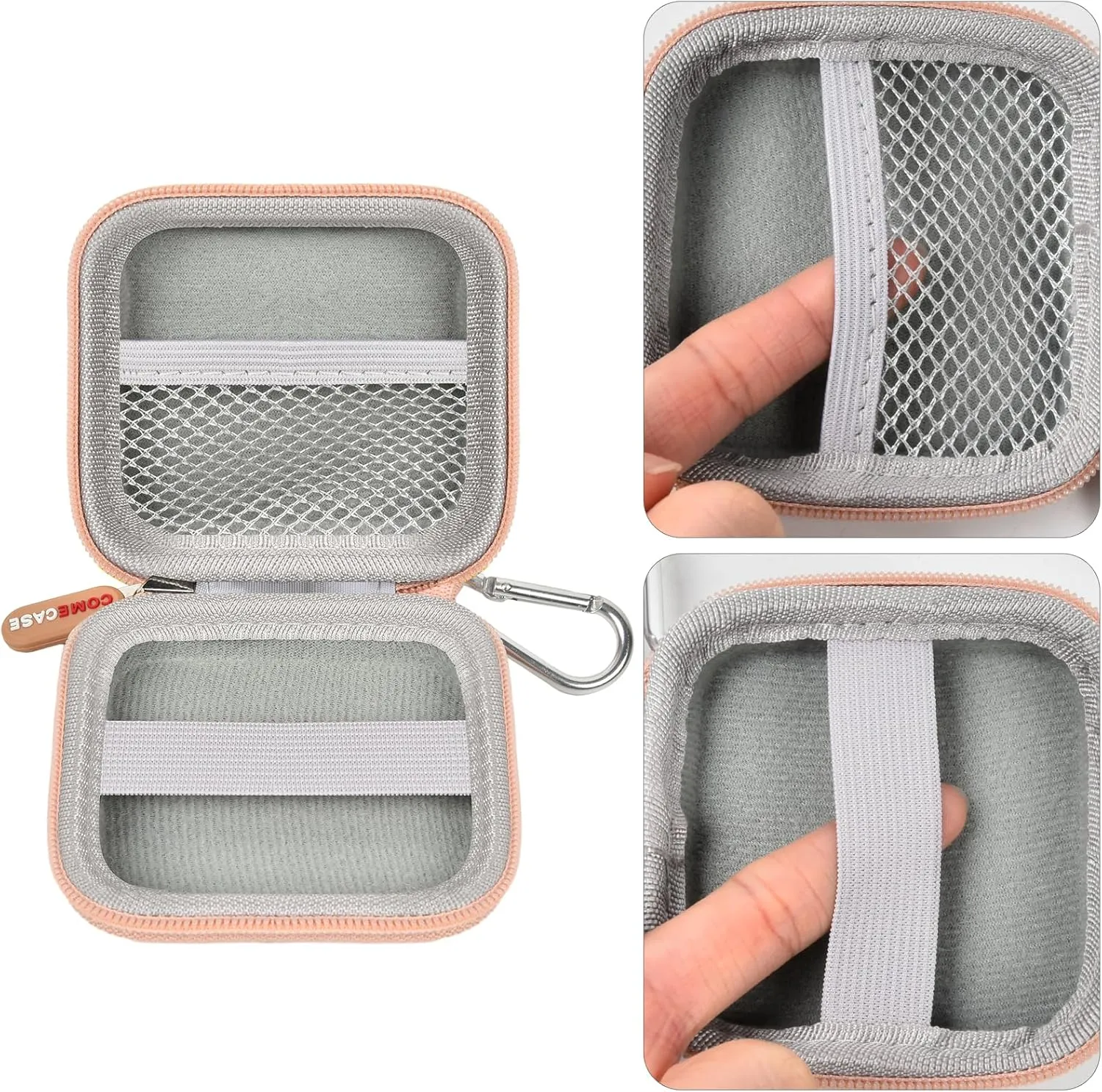 Comecase Card Reader Scanner Case, Hard Carrying Bag Holder Fits Square A-SKU-0485 Contactless and Chip Reader with USB Charge Cable for EMV Cards/Apple Pay/Android Pay/More