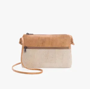 Cork Crossbody Bag - White and Natural