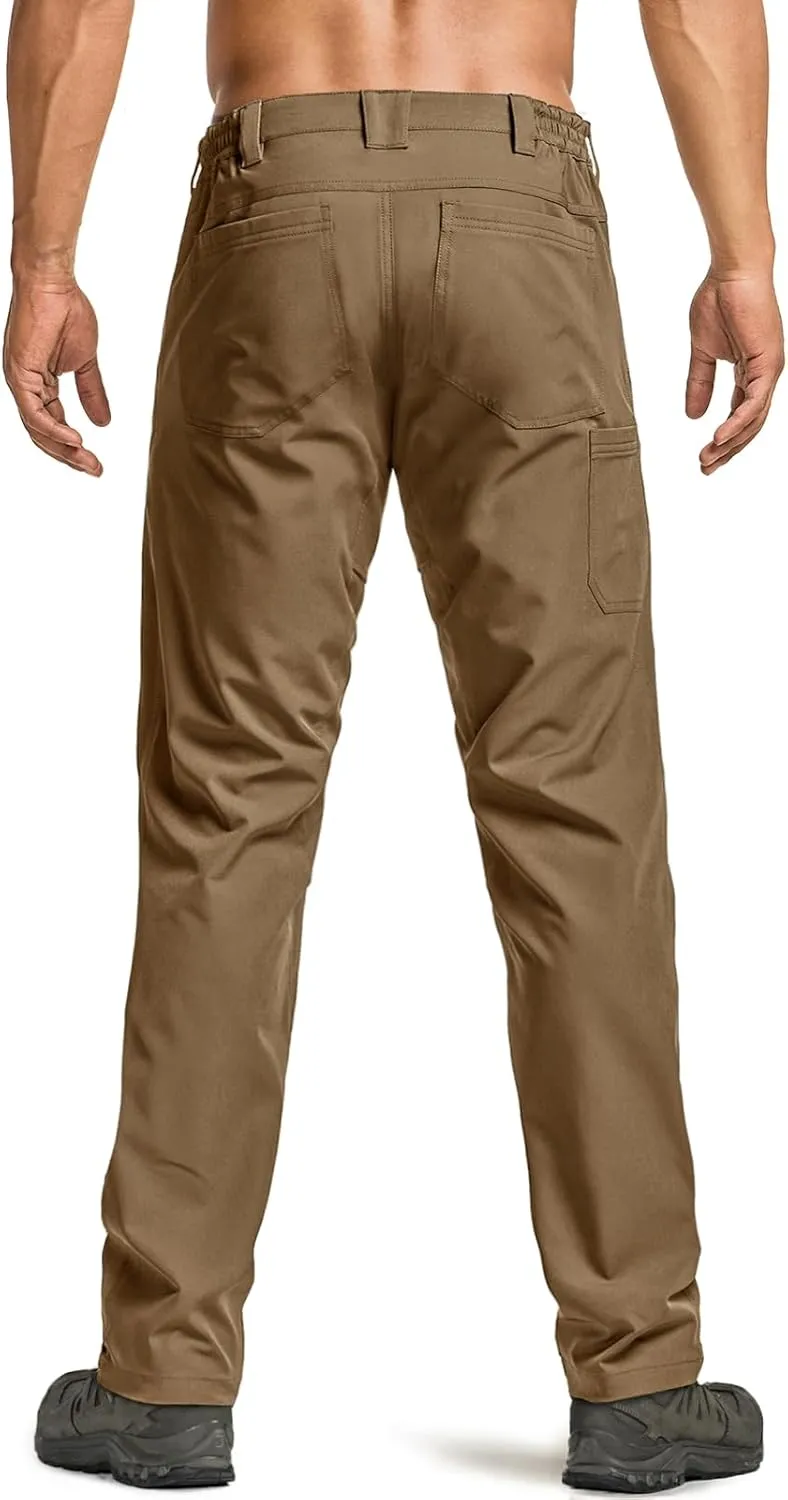 CQR Men's Quick Dry Tactical Pants, Water Resistant Outdoor Pants, Lightweight Stretch Cargo Work Hiking Pants