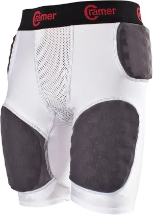 Cramer Skill 5 Pad Football Girdle with Integrated Hip, Thigh and Tailbone Pads, Lightweight Collegiate