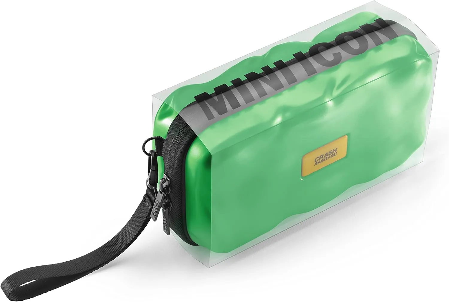 CRASH BAGGAGE Mini Icon Bag - Hardshell Travel Crossbody, Clutch & Sling Bag with Removable Shoulder Strap, Polycarbonate Case, Secure Interior Pocket - Mint Green