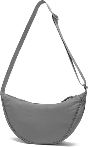 Crescent Bag Nylon Crossbody Bags for Women Men Trendy Lightweight Small Sling Bag Shoulder Purses Dumpling Bag