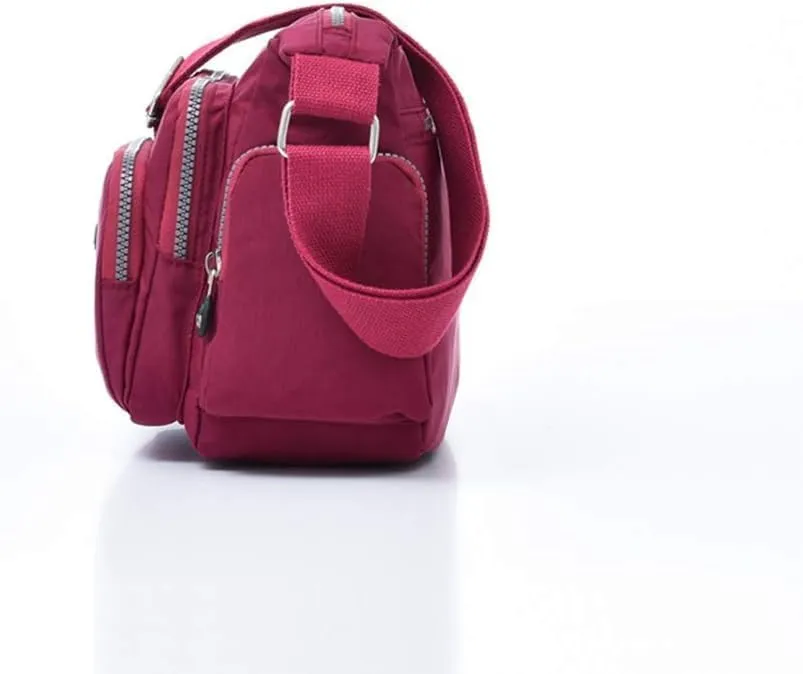 Crossbody Bag for Women Anti-Theft RFID Card Slot Multi Pocket Shoulder Bag Nylon Lightweight Messenger Bag
