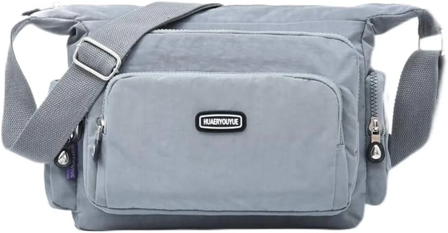 Crossbody Bag for Women Anti-Theft RFID Card Slot Multi Pocket Shoulder Bag Nylon Lightweight Messenger Bag