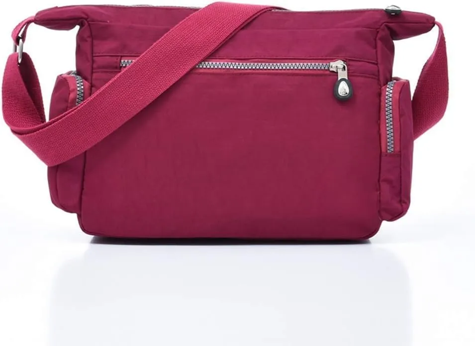 Crossbody Bag for Women Anti-Theft RFID Card Slot Multi Pocket Shoulder Bag Nylon Lightweight Messenger Bag