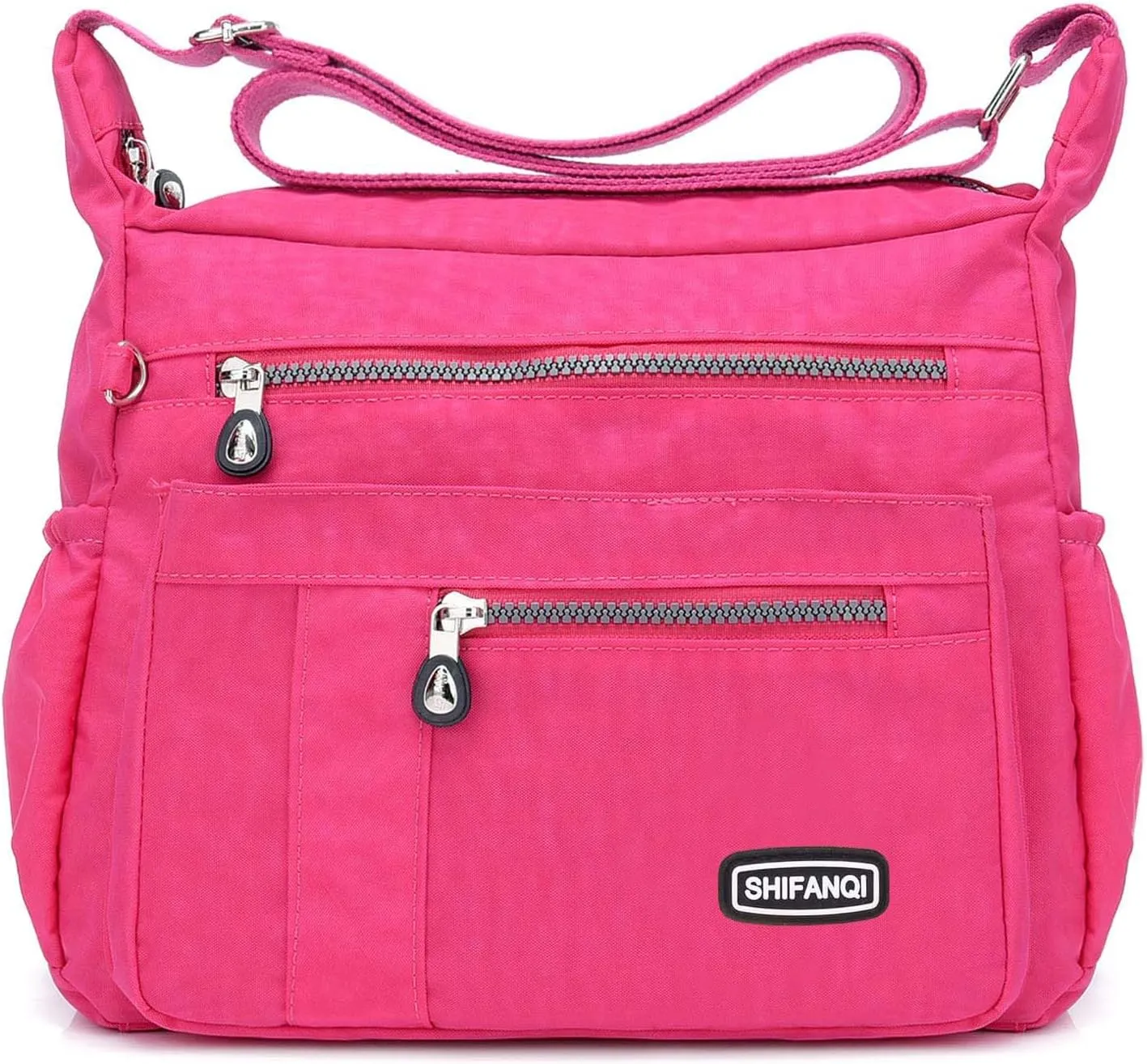 Crossbody Bag for Women, Multi Pockets Waterproof Nylon Shoulder Handbag, Lightweight Crossbody Purse for Ladies
