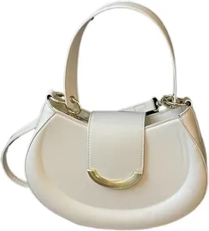 Crossbody bag, high-class sense of fashion trend women's bag shoulder armpit bag (White)