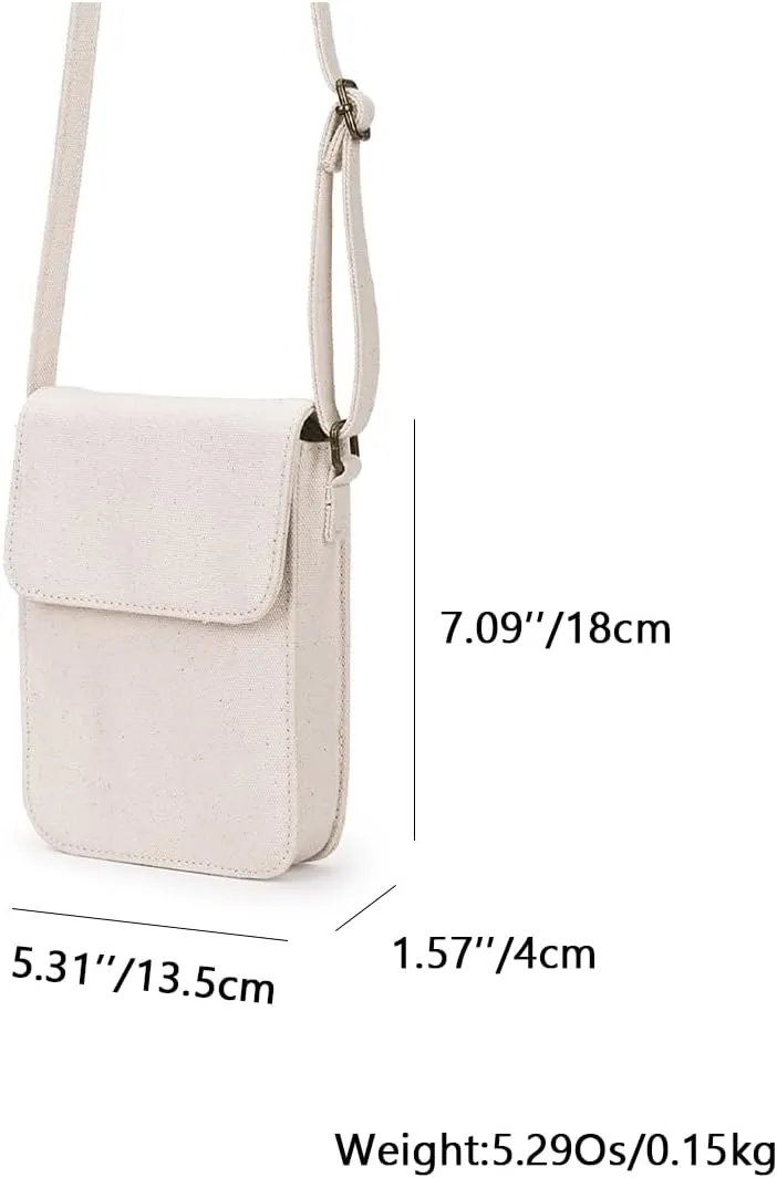 Crossbody Bag Lightweight Mobile Phone Bag & Coin Purse with Adjustable Shoulder Strap and Magnetic Closure Fastening