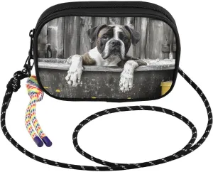 Crossbody Bag Pug Bathtub Retro for Women Cell Phone Purses Women's Small Shoulder Handbags Wallet Purse with Strap