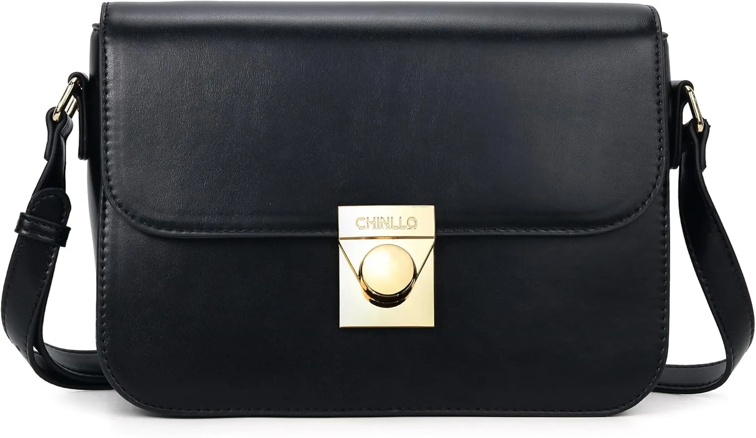 Crossbody Bag Shoulder Satchel Purse for Women, Triple Pocket Bag PU Leather Messenger Bag Flap Evening Bag
