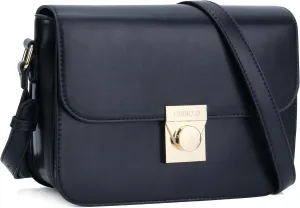Crossbody Bag Shoulder Satchel Purse for Women, Triple Pocket Bag PU Leather Messenger Bag Flap Evening Bag