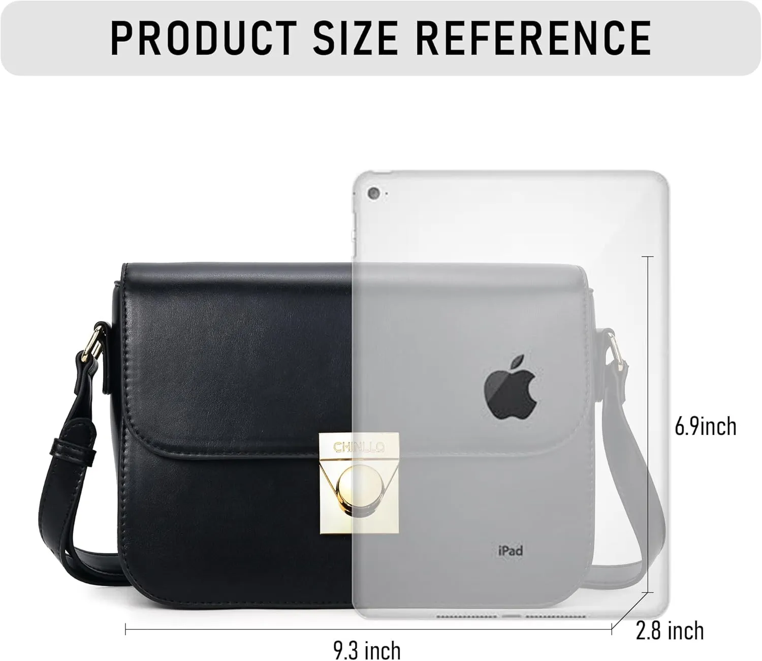 Crossbody Bag Shoulder Satchel Purse for Women, Triple Pocket Bag PU Leather Messenger Bag Flap Evening Bag