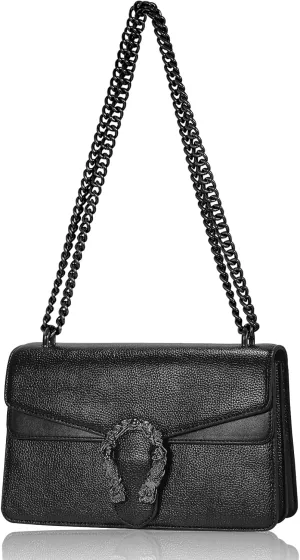 Crossbody Chain Purses for Women - Crocodile Snake Pattern Leather Shoulder Handbags Evening Clutch Satchel Bags