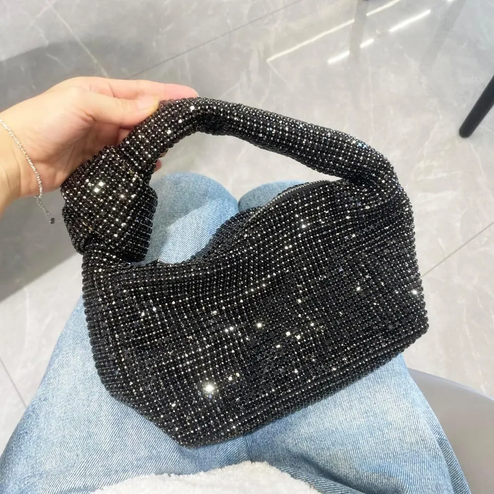 Crystal Full Rhinestone Evening clutch Bag Women's Handbags Purses Top Handle bag for Party