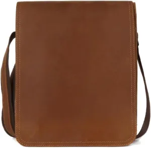 CSCDD Crazy Horse Leather Crossbody Bag Capacity Clamshell Vintage Shoulder Bag