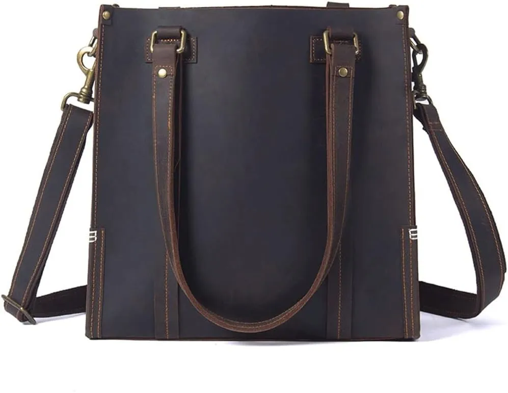 CSCDD Vintage Handmade Mad Horse Pitote Bag Shoulder Crossbody Tote Bag