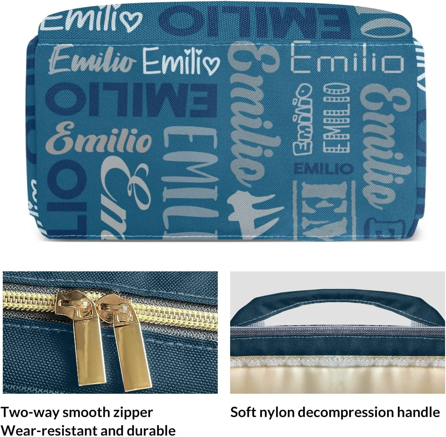 Custom Name Boy Baby Bags, Nylon Personalized Diaper Bag Backpack for Baby Boy Mom, Large Capacity, Waterproof, Multifunctional, Adjustable Shoulder Straps