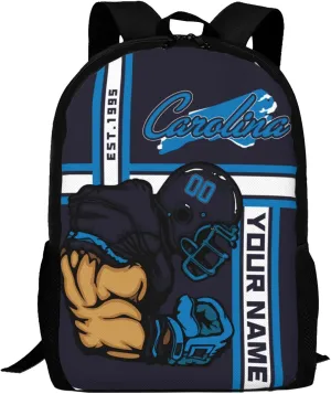 Custom Shoulder Carolina Backpack Personalized Any Name Number 17 Inch Large Capacity Laptop Bag Bookbag Gifts for Men Women