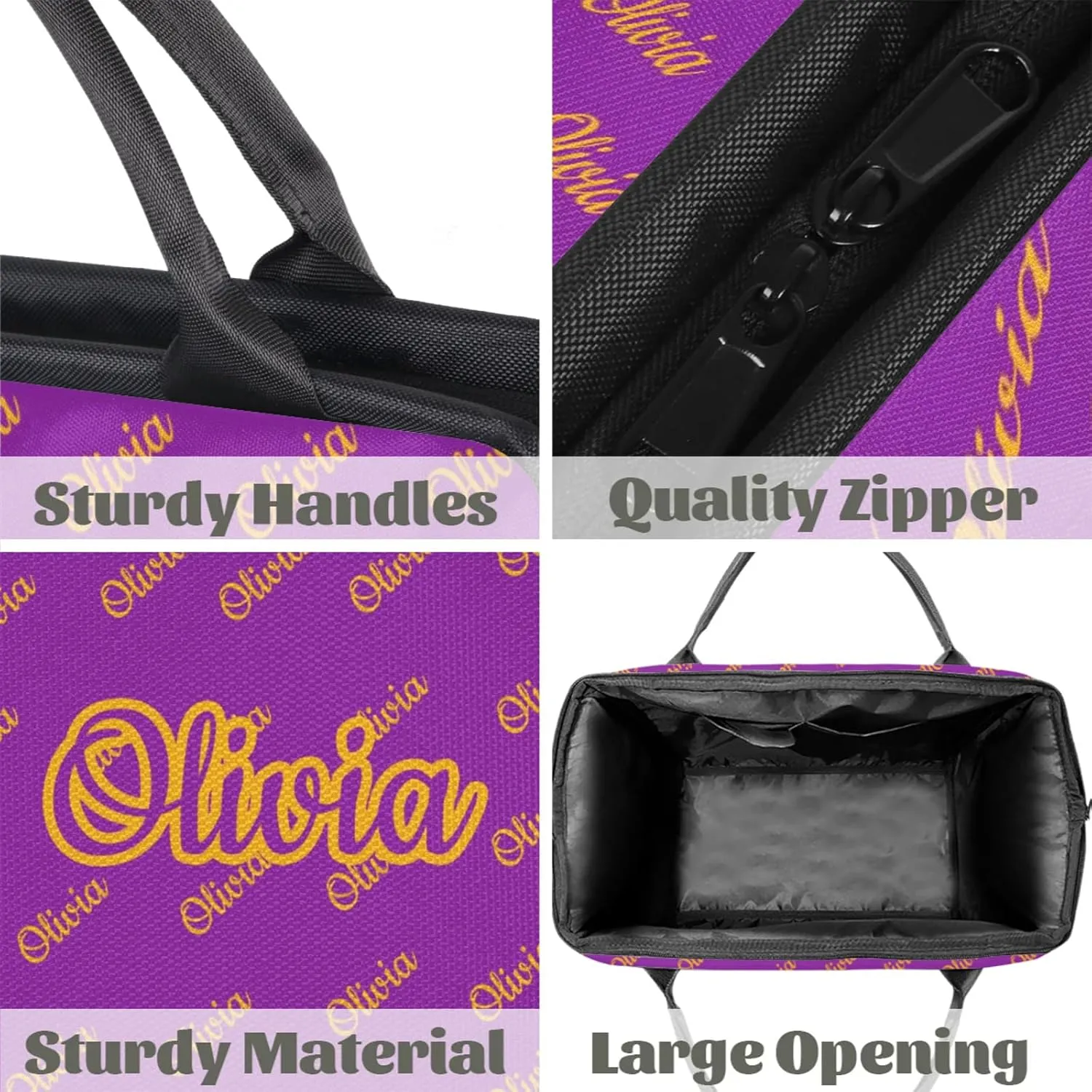 Custom Sport Duffel Bags Personalized Travel Overnight Bag Waterproof Dance Bag Lightweight Carry-On Tote for Women Men 15.2in, Purple Yellow