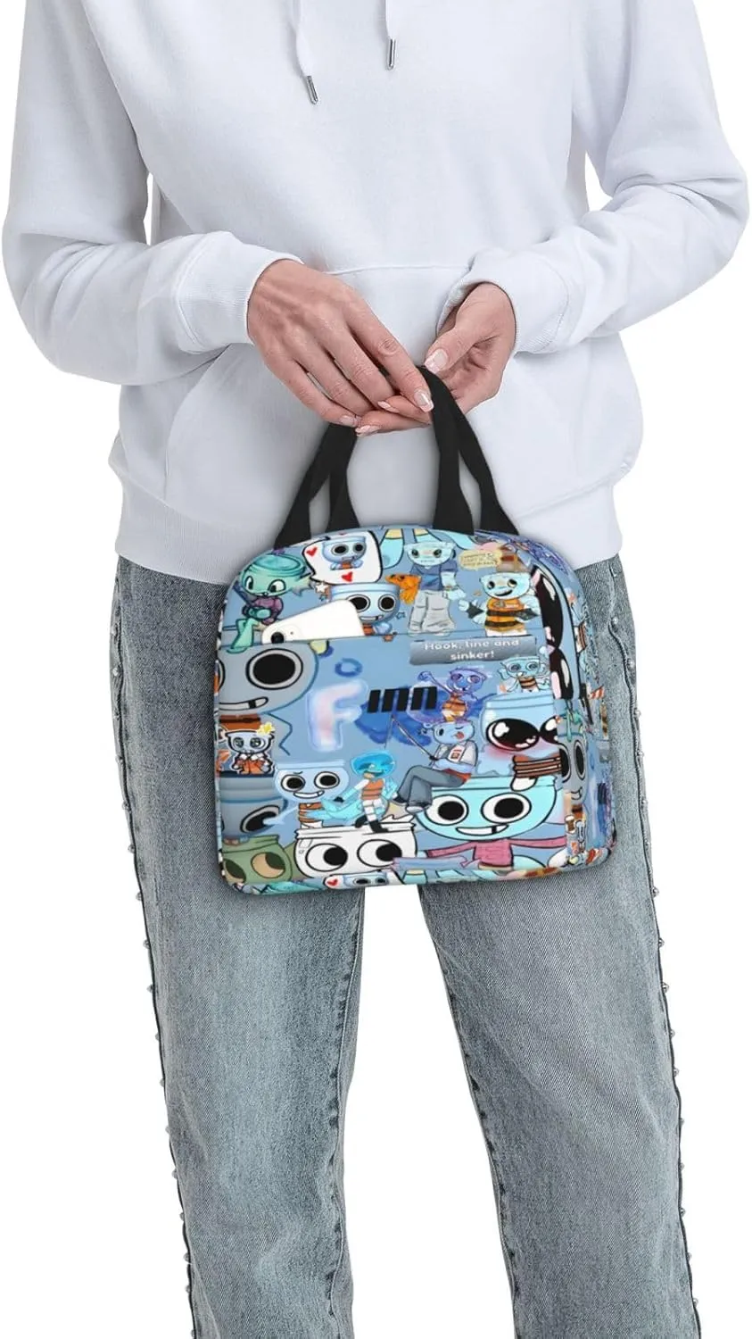 Dandys World Portable Lunch Bag, Large Capacity Lightweight Multipurpose Handbag, Unisex