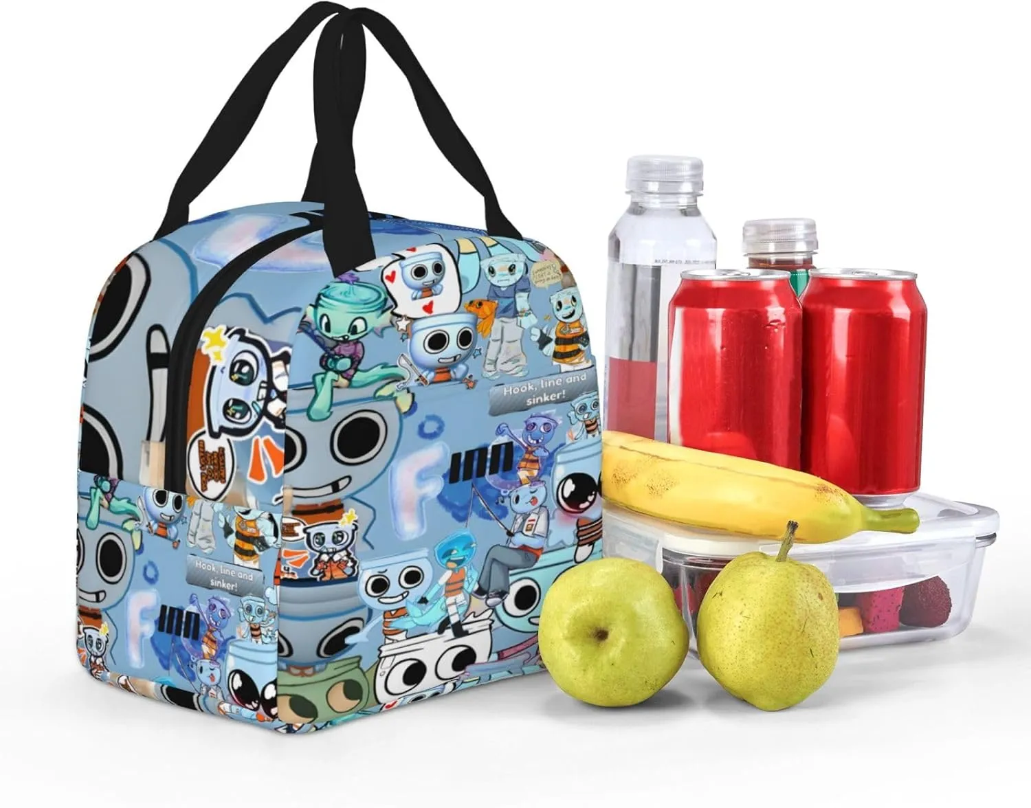 Dandys World Portable Lunch Bag, Large Capacity Lightweight Multipurpose Handbag, Unisex
