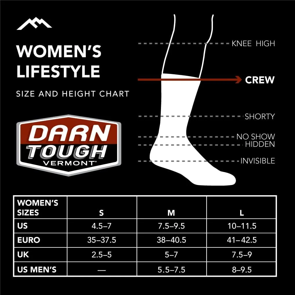 Darn Tough Vermont Women's Wild Life Crew Lightweight Lifestyle Sock (Style 6105)