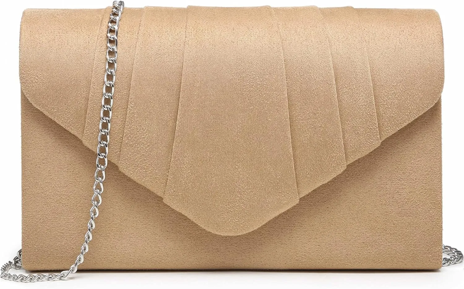 Dasein Women's Evening Bag Pleated Envelope Clutch Handbag Wedding Party Bridal Purse