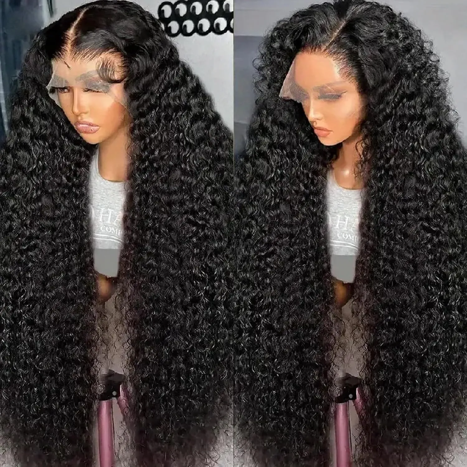 Deep Wave Lace Front Wigs Human Hair Pre Plucked 13x6 Lace Front Wigs Human Hair Wigs for Black Women 210 Density HD Lace Front Wigs Human Hair Wet And Wavy Lace Front Wigs Human Hair 20 Inch