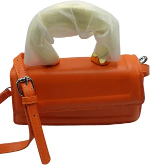 Denture case with removable dental model,orange leather