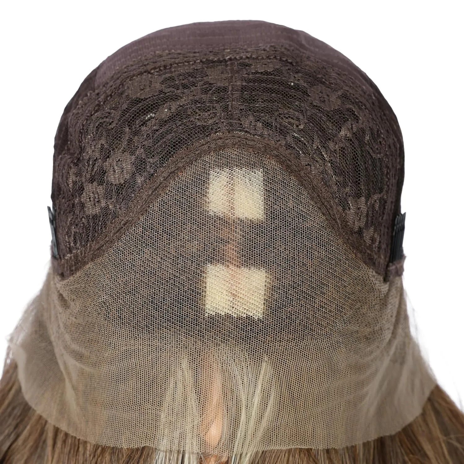 Derun Long Wavy Swiss Lace Synthetic Wig Skin Melt HD Lace Front Wigs 24 Inch 4/613 Brown Hightlight Blond Colored Heat Resistant Fiber Transparent Lace Wigs for Women (4/613)