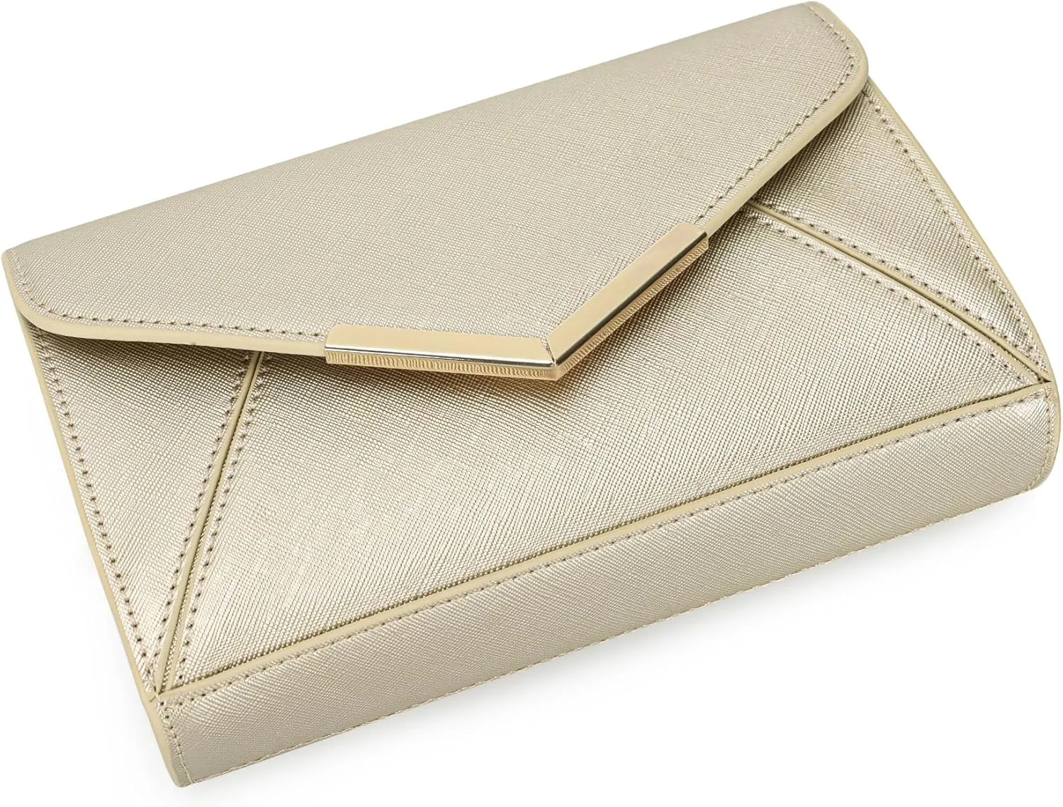 DEXMAY Women Envelope Clutch Faux Saffiano Leather Evening Handbag Foldover Clutch Bag Formal Dressy Purse