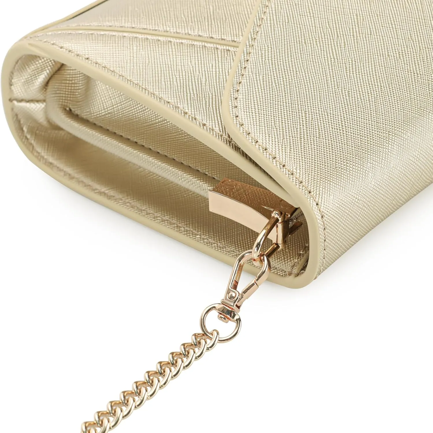 DEXMAY Women Envelope Clutch Faux Saffiano Leather Evening Handbag Foldover Clutch Bag Formal Dressy Purse